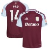 Maillot de Supporter Aston Villa Pau 14 Domicile 2024-25 Pour Homme